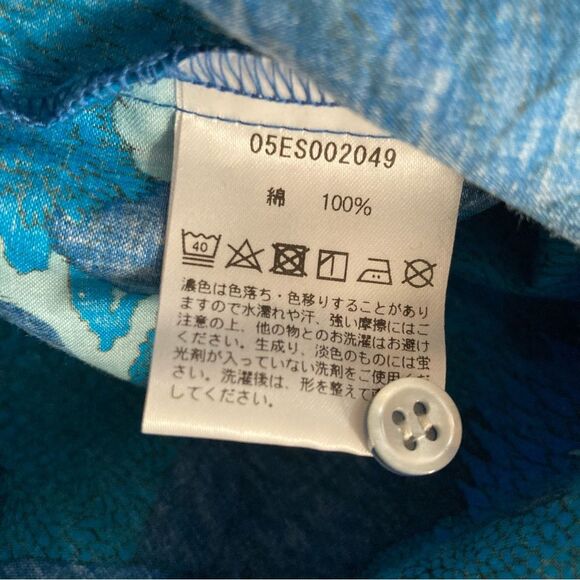 Marble Sud Womens Top Button Up Oversized Boxy Drop Shoulder Bear Mountain Plane - Picture 7 of 8